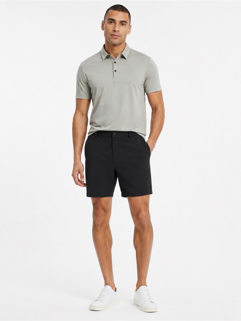 Lululemon Commission Classic Fit Shorts Men’s 34 Black Warpstreme 7” Golf Casual